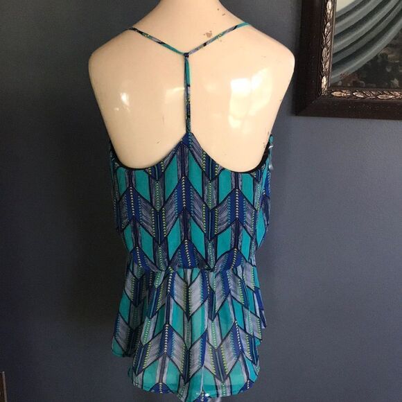 Teenplo geo print strappy tank, small - Picture 4 of 6